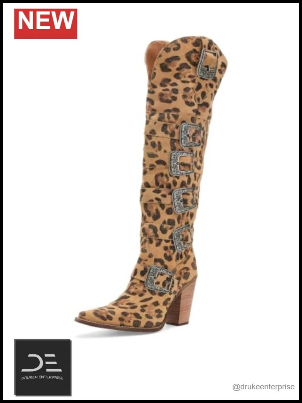 Women's Leather Snip Toe Over-the-Knee High Heel Boots Size 6